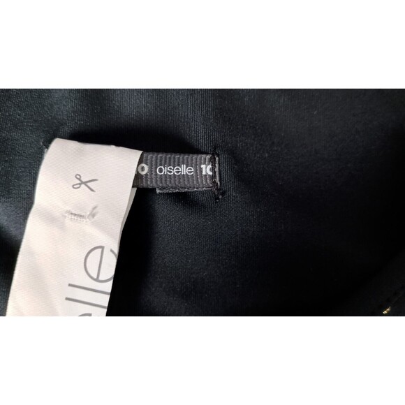 Oiselle Womens Tank Gold Mettle Crop Size 10 M-L Black Athletic Workout Yoga - Picture 6 of 8